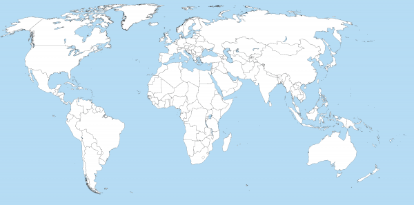 A_large_blank_world_map_with_oceans_marked_in_blue